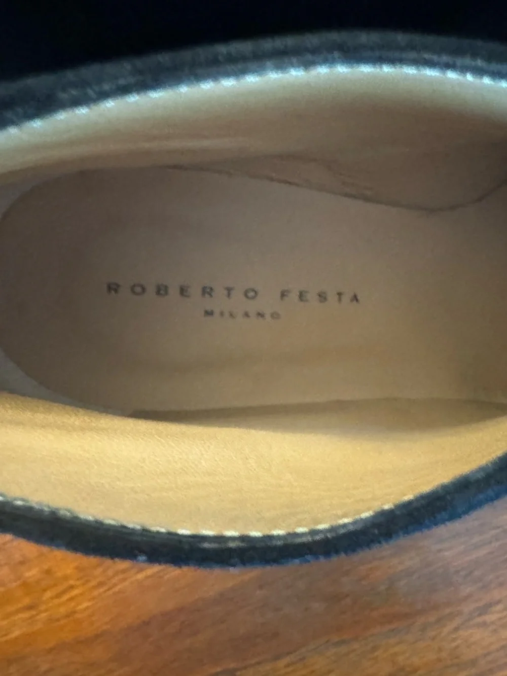 Black suede booties with leather tips - Size 39